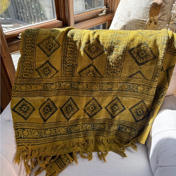 Cotton Throw Blanket Hand Block Printed - Picture 10 of 16